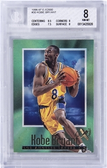 1996-97 SkyBox E-X2000 #30 Kobe Bryant Rookie Card - BGS NM-MT 8